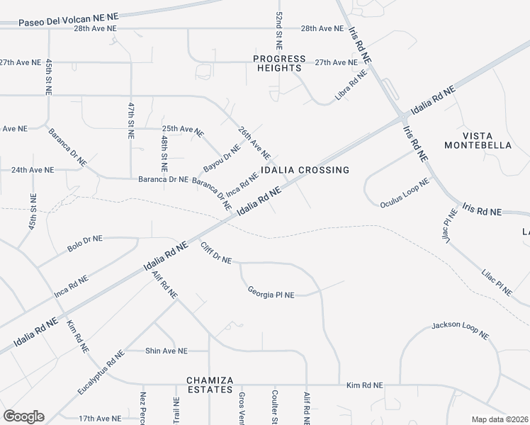 map of restaurants, bars, coffee shops, grocery stores, and more near 5108 Onies Court Northeast in Rio Rancho