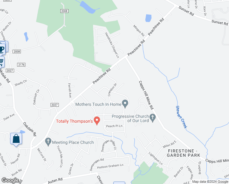 map of restaurants, bars, coffee shops, grocery stores, and more near 5344 Rockwood Road in Charlotte