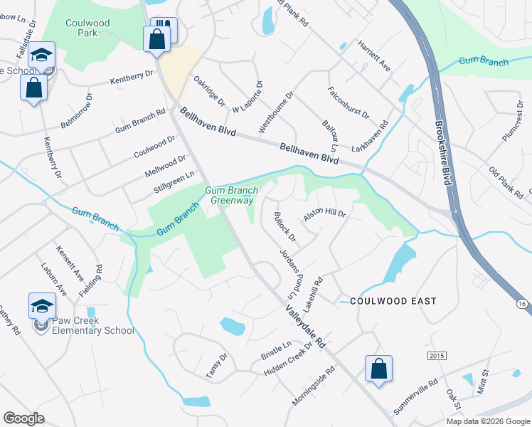 map of restaurants, bars, coffee shops, grocery stores, and more near 6906 Seney Drive in Charlotte