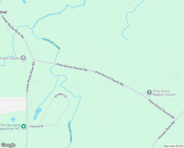 map of restaurants, bars, coffee shops, grocery stores, and more near 319 Pine Grove Church Road in Concord