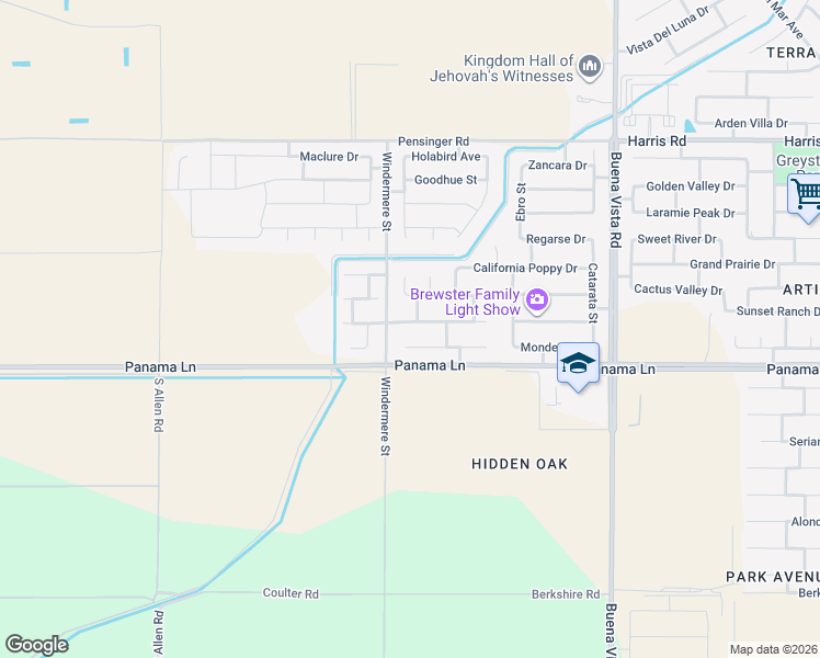 map of restaurants, bars, coffee shops, grocery stores, and more near 12002 Cactus Flower Avenue in Bakersfield