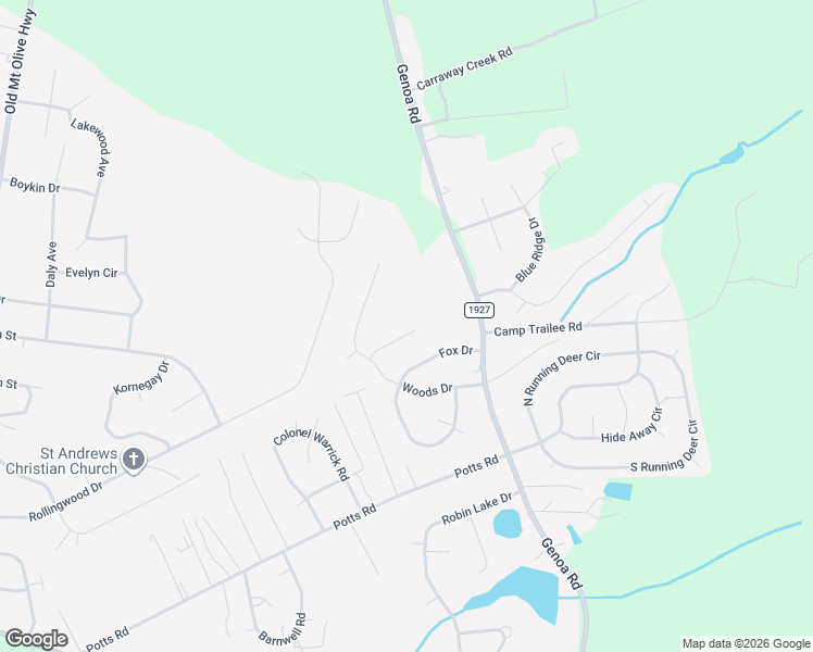 map of restaurants, bars, coffee shops, grocery stores, and more near 111 Trailwood Drive in Brogden