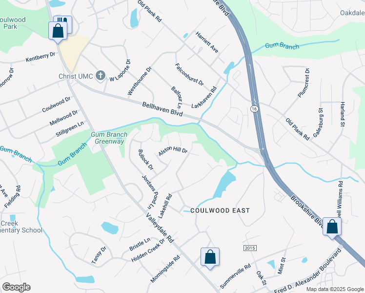 map of restaurants, bars, coffee shops, grocery stores, and more near 8516 Emerald Fern Way in Charlotte