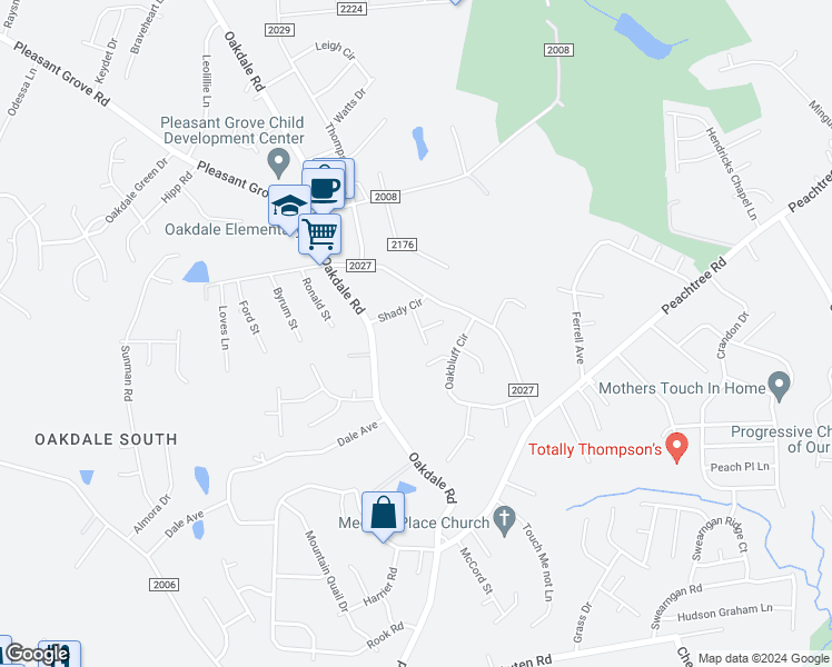 map of restaurants, bars, coffee shops, grocery stores, and more near 929 Parker Street in Charlotte