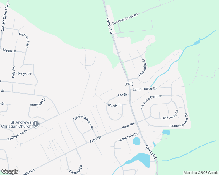map of restaurants, bars, coffee shops, grocery stores, and more near 111 Trailwood Drive in Dudley