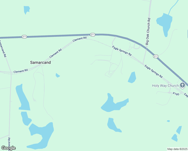 map of restaurants, bars, coffee shops, grocery stores, and more near Eaglewood Lane in Moore County