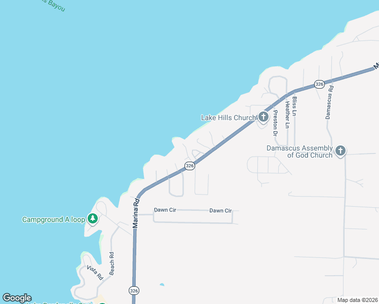 map of restaurants, bars, coffee shops, grocery stores, and more near 115 Jennifer Drive in Russellville