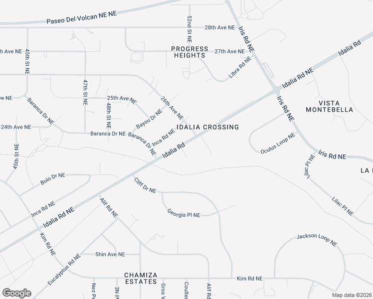 map of restaurants, bars, coffee shops, grocery stores, and more near 5101 Onies Court Northeast in Rio Rancho
