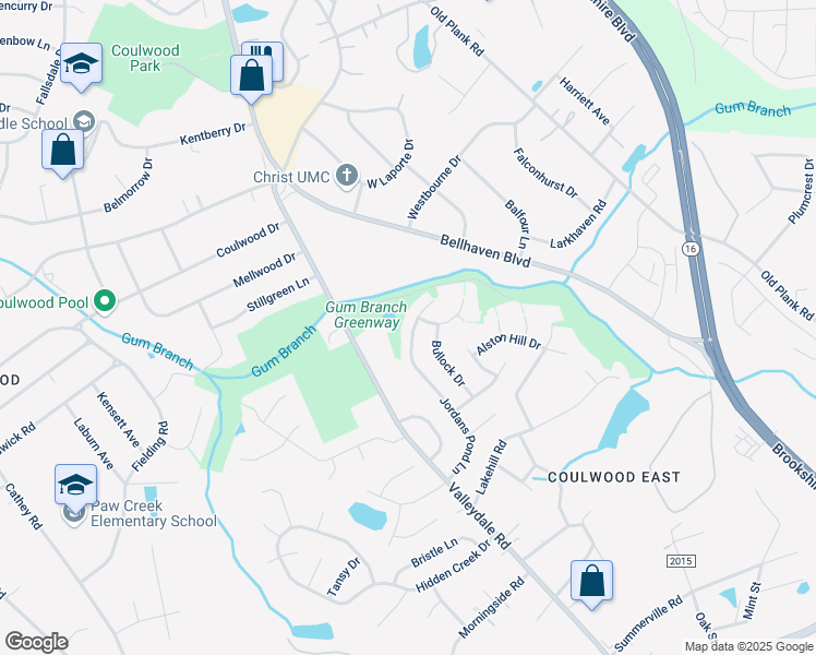 map of restaurants, bars, coffee shops, grocery stores, and more near 1409 Jordans Pond Lane in Charlotte