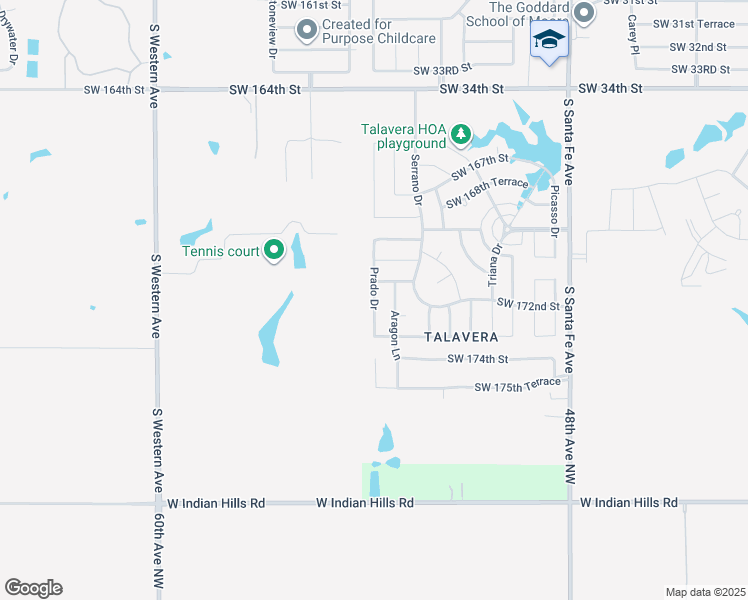 map of restaurants, bars, coffee shops, grocery stores, and more near 17213 Prado Drive in Oklahoma City