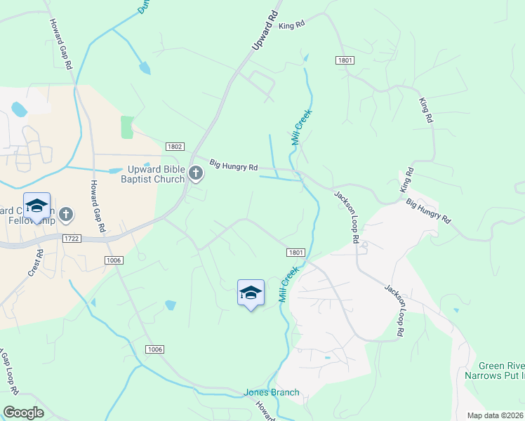 map of restaurants, bars, coffee shops, grocery stores, and more near 443 Jackson Loop Road in Flat Rock