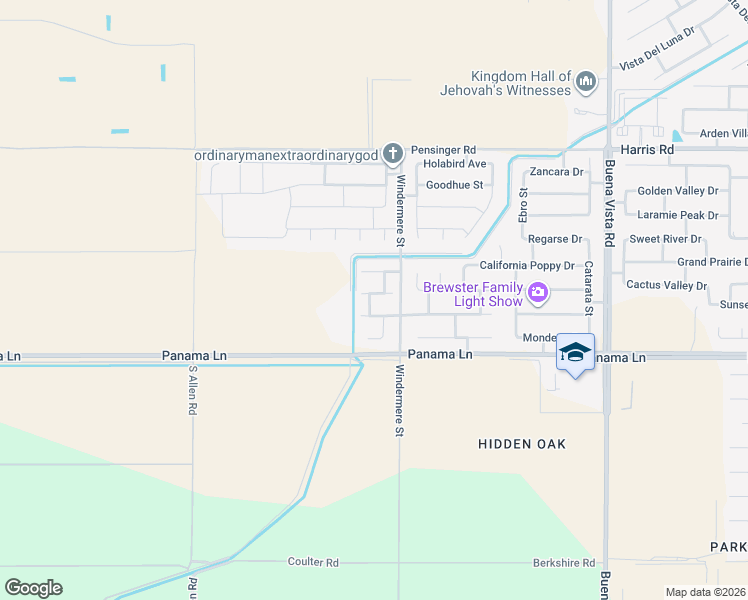 map of restaurants, bars, coffee shops, grocery stores, and more near 12119 Marigold Drive in Bakersfield