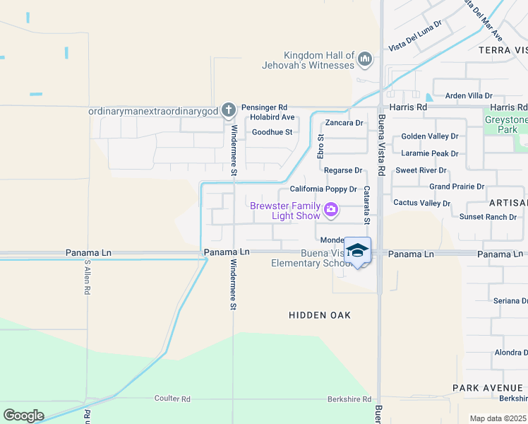 map of restaurants, bars, coffee shops, grocery stores, and more near 11919 Blanket Flower Drive in Bakersfield