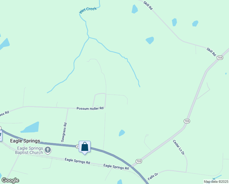 map of restaurants, bars, coffee shops, grocery stores, and more near 135 Home Street in Eagle Springs
