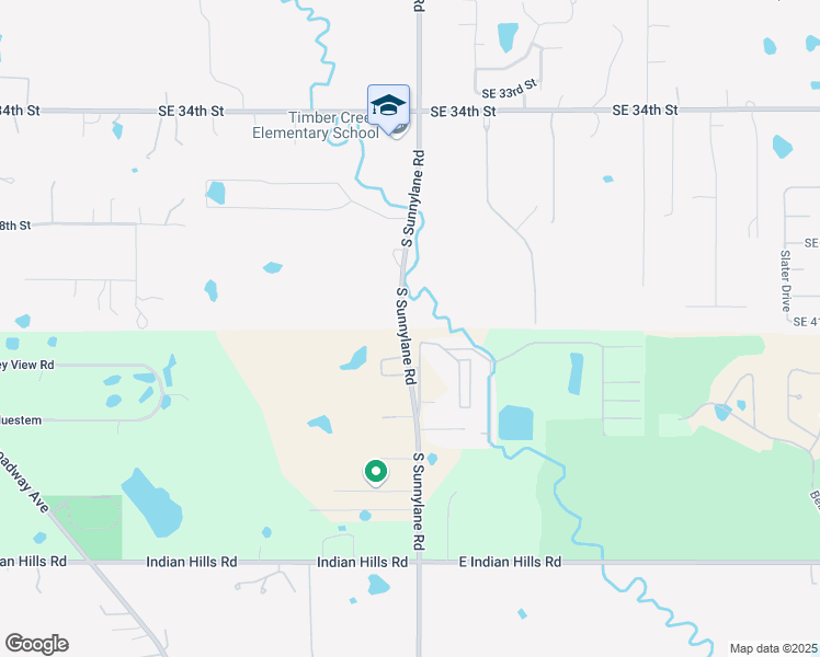 map of restaurants, bars, coffee shops, grocery stores, and more near 17321 South Sunnylane Road in Norman