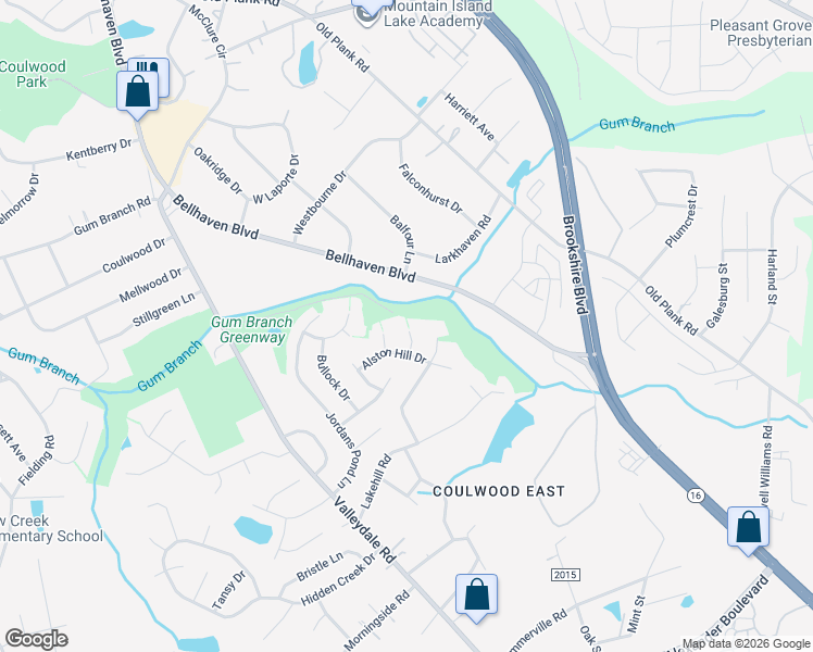 map of restaurants, bars, coffee shops, grocery stores, and more near 8516 Emerald Fern Way in Charlotte