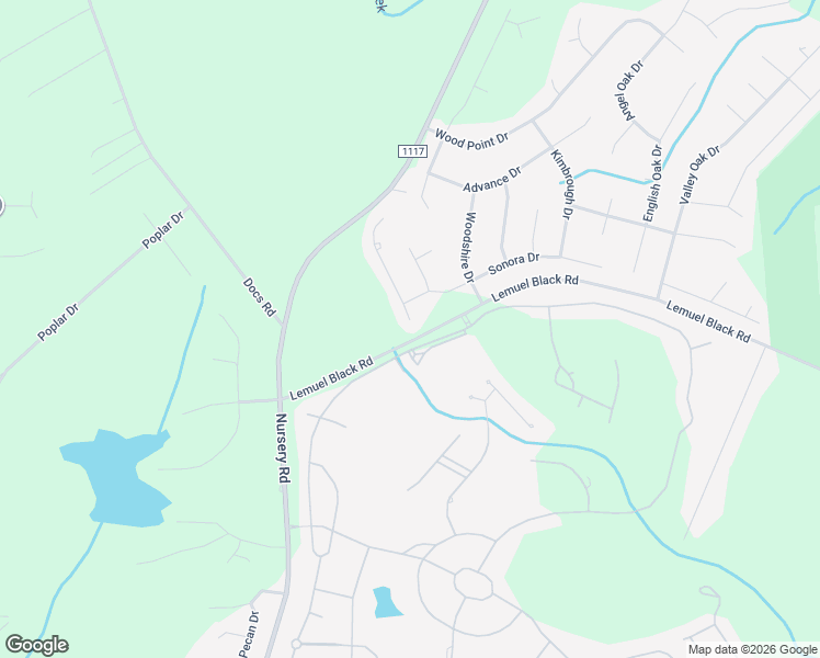 map of restaurants, bars, coffee shops, grocery stores, and more near 46 Red Bud Circle in Lillington