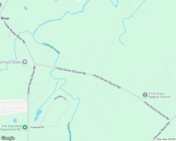 map of restaurants, bars, coffee shops, grocery stores, and more near 319 Pine Grove Church Road in Concord