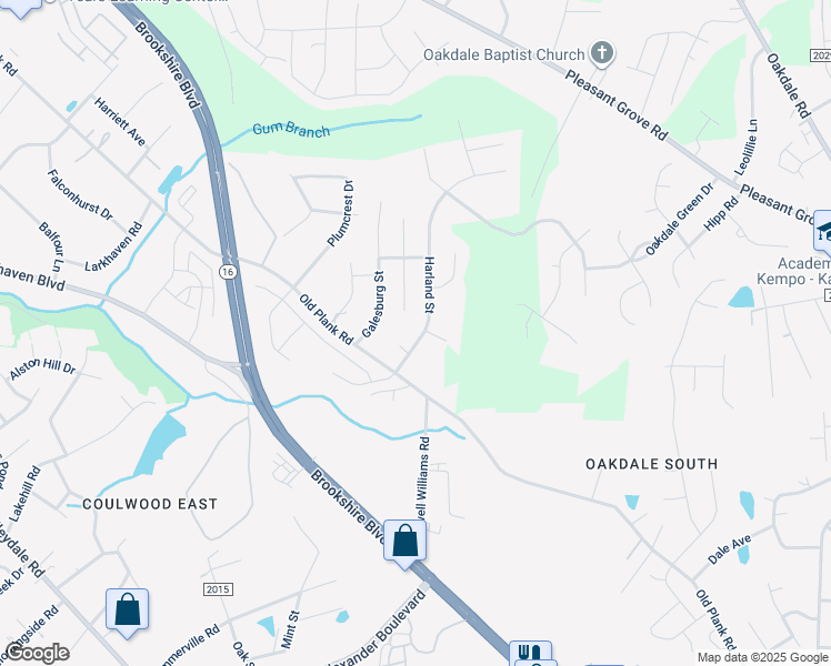 map of restaurants, bars, coffee shops, grocery stores, and more near 1333 Harland Street in Charlotte