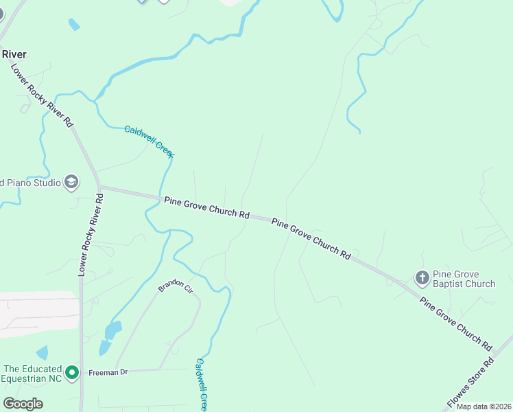 map of restaurants, bars, coffee shops, grocery stores, and more near 319 Pine Grove Church Road in Concord