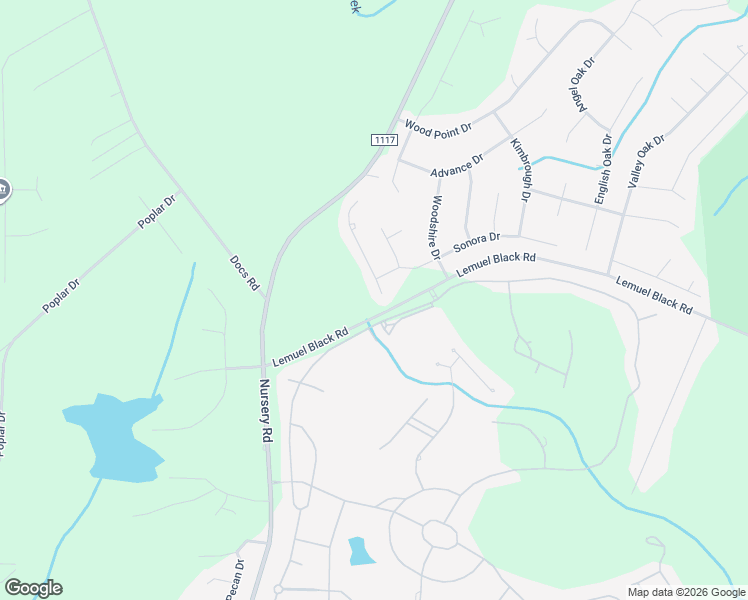 map of restaurants, bars, coffee shops, grocery stores, and more near 46 Red Bud Circle in Lillington