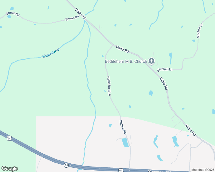 map of restaurants, bars, coffee shops, grocery stores, and more near 1652 Heidelburg Lane in Bolivar