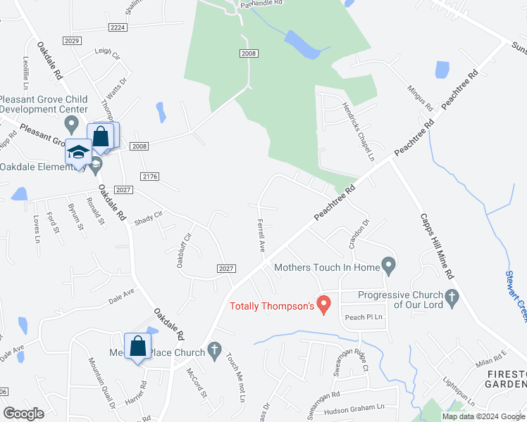 map of restaurants, bars, coffee shops, grocery stores, and more near 705 Ferrell Avenue in Charlotte