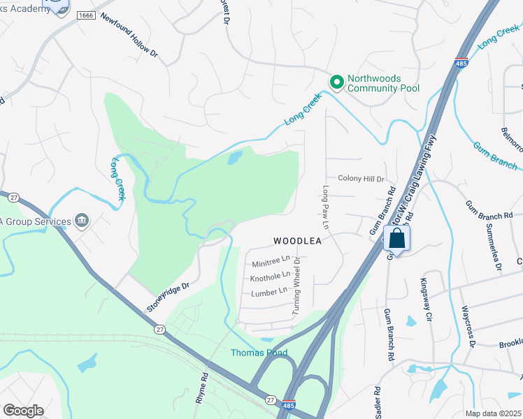 map of restaurants, bars, coffee shops, grocery stores, and more near 1808 Stoneyridge Drive in Charlotte