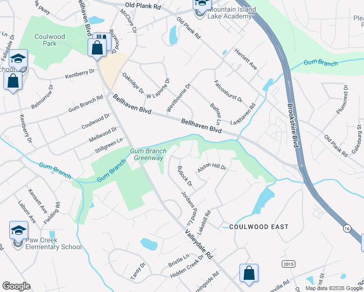 map of restaurants, bars, coffee shops, grocery stores, and more near in Charlotte