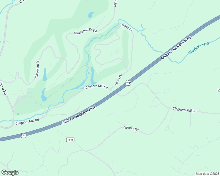 map of restaurants, bars, coffee shops, grocery stores, and more near 1141 Cleghorn Mill Road in Rutherfordton