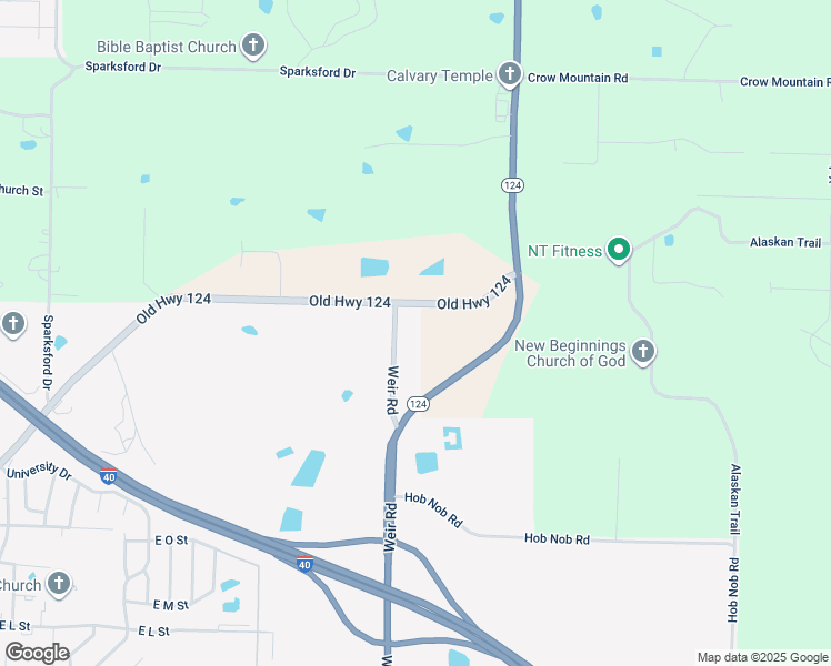 map of restaurants, bars, coffee shops, grocery stores, and more near 2406 Sr 124 in Russellville