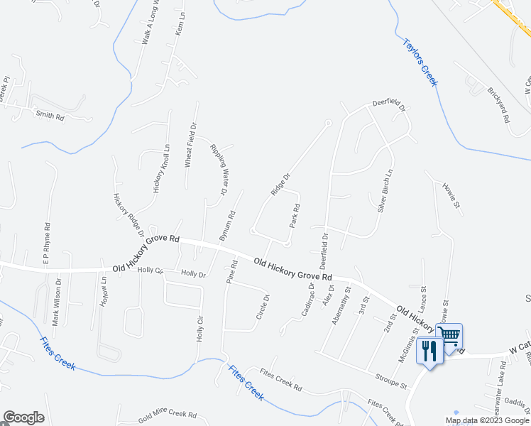 map of restaurants, bars, coffee shops, grocery stores, and more near 306 Ridge Drive in Mount Holly