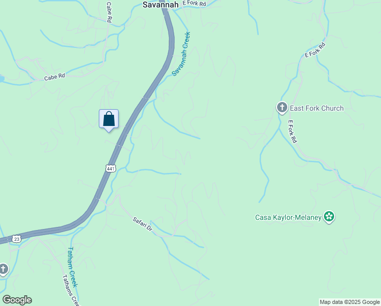 map of restaurants, bars, coffee shops, grocery stores, and more near 681 Fox Trace Road in Sylva