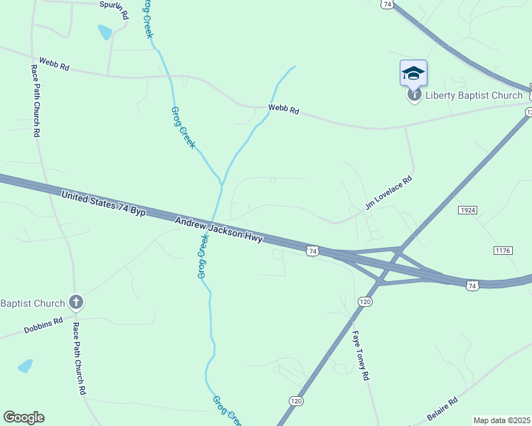 map of restaurants, bars, coffee shops, grocery stores, and more near 483 Jm Lovelace Road in Ellenboro