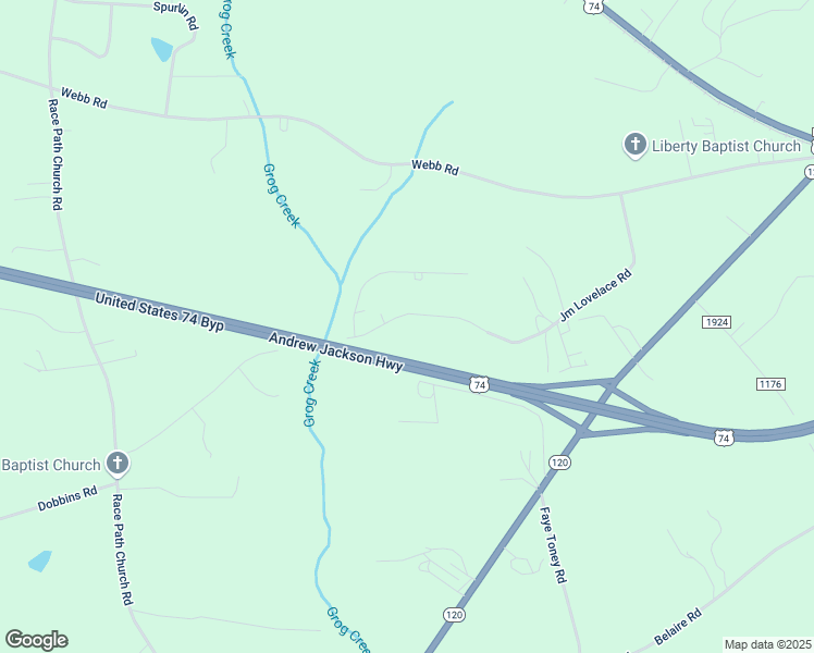 map of restaurants, bars, coffee shops, grocery stores, and more near 483 Jm Lovelace Road in Ellenboro