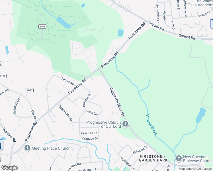 map of restaurants, bars, coffee shops, grocery stores, and more near 284 Capps Hill Mine Road in Charlotte