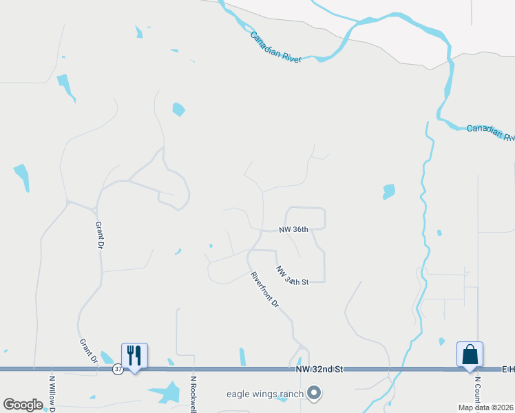 map of restaurants, bars, coffee shops, grocery stores, and more near 3655 Riverfront Drive in Newcastle