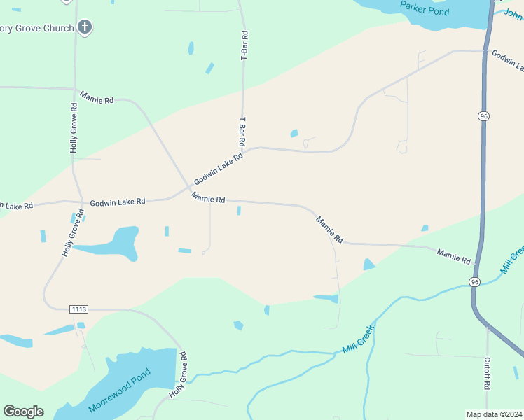 map of restaurants, bars, coffee shops, grocery stores, and more near 1602 Mamie Road in Benson