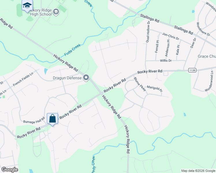 map of restaurants, bars, coffee shops, grocery stores, and more near 8474 Live Oak Road in Harrisburg