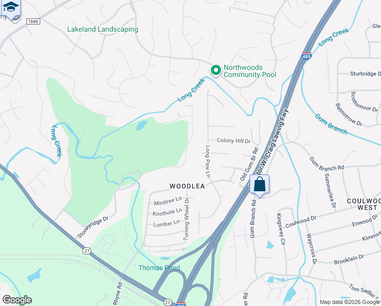 map of restaurants, bars, coffee shops, grocery stores, and more near 1932 Stoneyridge Drive in Charlotte
