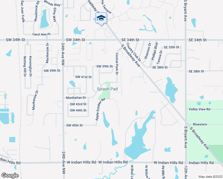map of restaurants, bars, coffee shops, grocery stores, and more near 4412 Melrose Drive in Moore