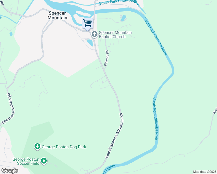 map of restaurants, bars, coffee shops, grocery stores, and more near 1413 Lowell Spencer Mountain Road in Gastonia