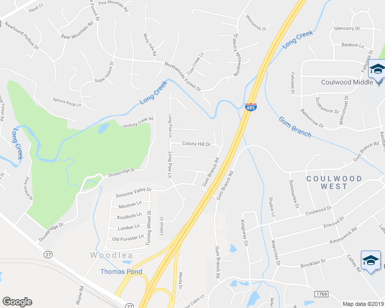 map of restaurants, bars, coffee shops, grocery stores, and more near 1708 Carmenet Lane in Charlotte