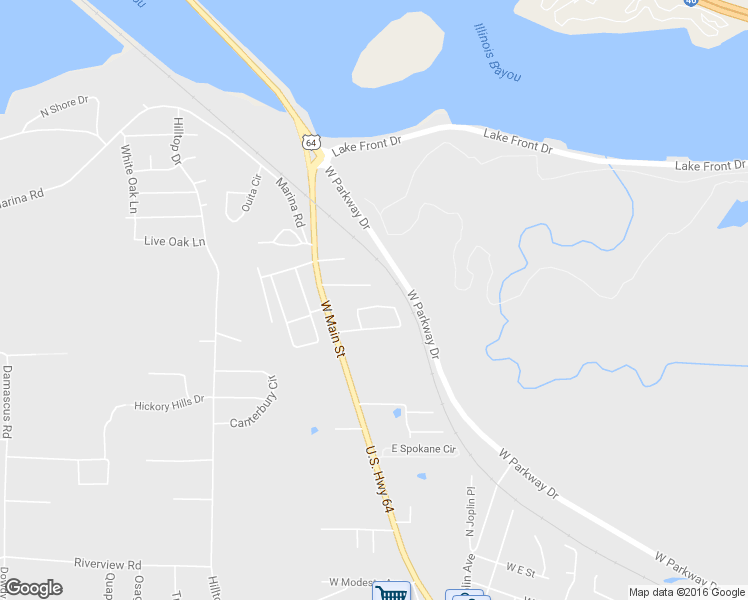 map of restaurants, bars, coffee shops, grocery stores, and more near 408 Austin Circle in Russellville