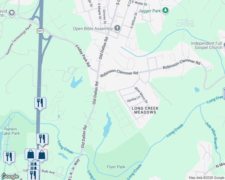 map of restaurants, bars, coffee shops, grocery stores, and more near 1167 Larkspur Lane in Dallas