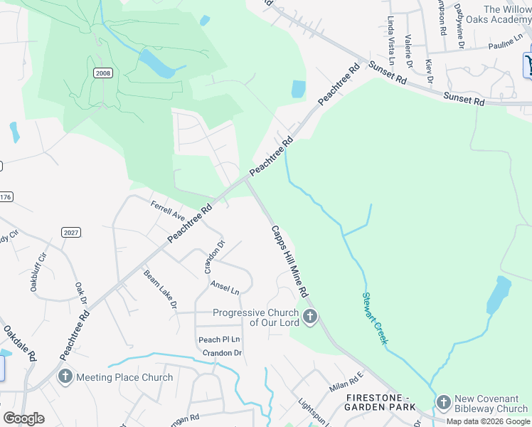 map of restaurants, bars, coffee shops, grocery stores, and more near 284 Capps Hill Mine Road in Charlotte