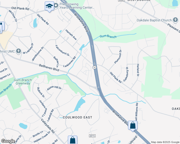 map of restaurants, bars, coffee shops, grocery stores, and more near in Charlotte