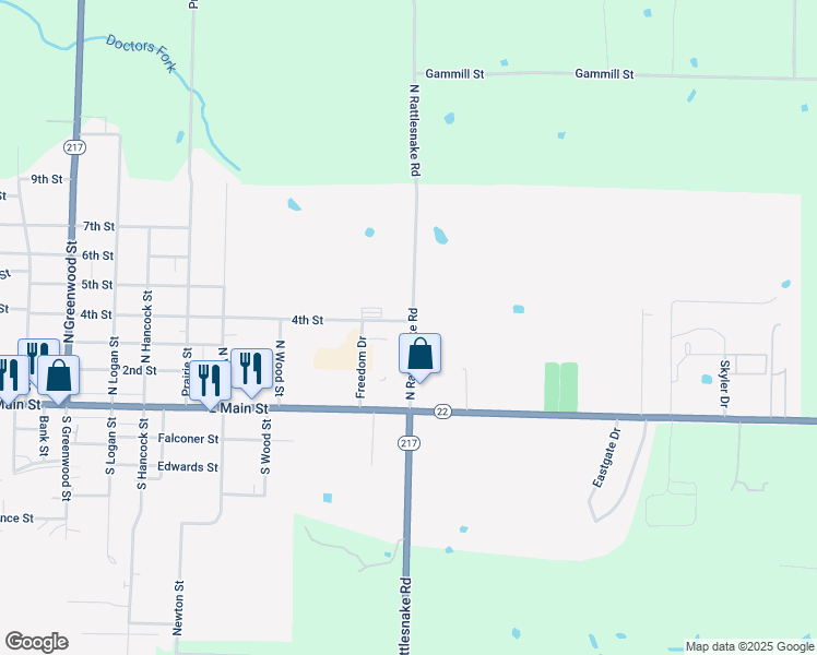 map of restaurants, bars, coffee shops, grocery stores, and more near 1623 North Rattlesnake Road in Charleston