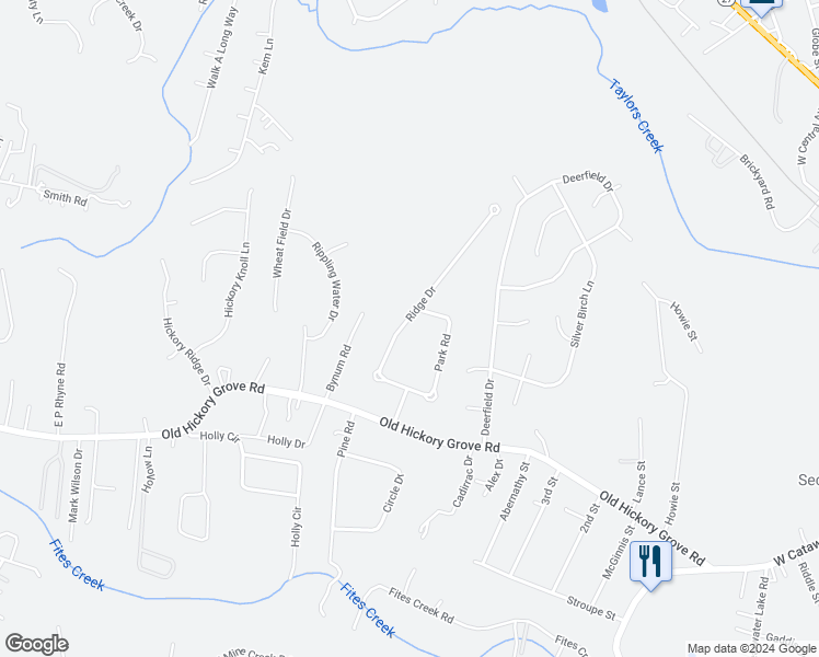 map of restaurants, bars, coffee shops, grocery stores, and more near 312 Ridge Drive in Mount Holly
