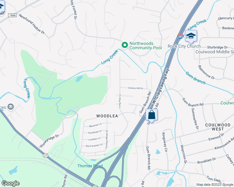 map of restaurants, bars, coffee shops, grocery stores, and more near 1808 Carmenet Lane in Charlotte